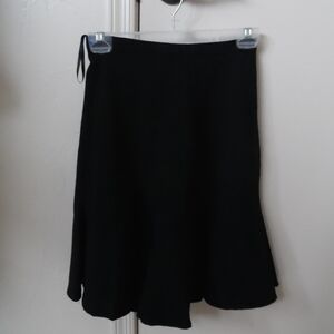 Express Design Studio Flare Black Zip Knee Length Skirt Size 2